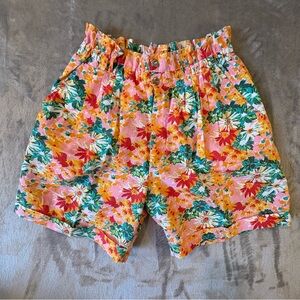 Floral Vibrant Dopamine Summer Spring Quirky Shorts Sz M